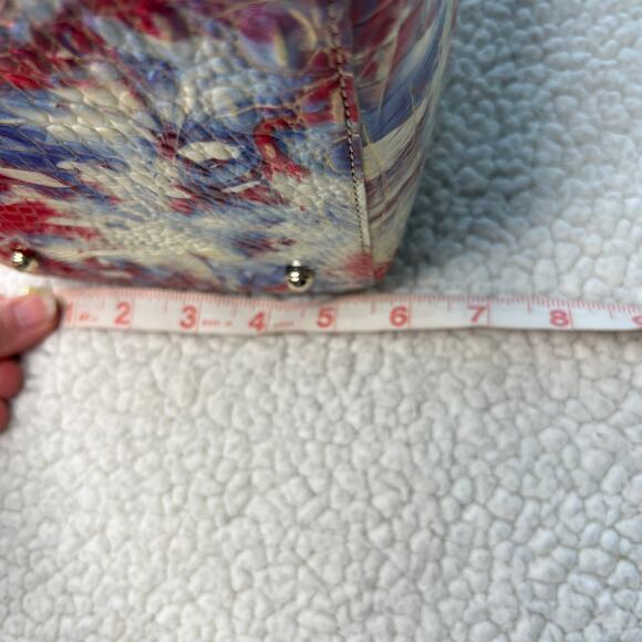 Brahmin Amelia Melbourne Bucket Bag Valor, Red, Blue and White - Picture 12 of 13